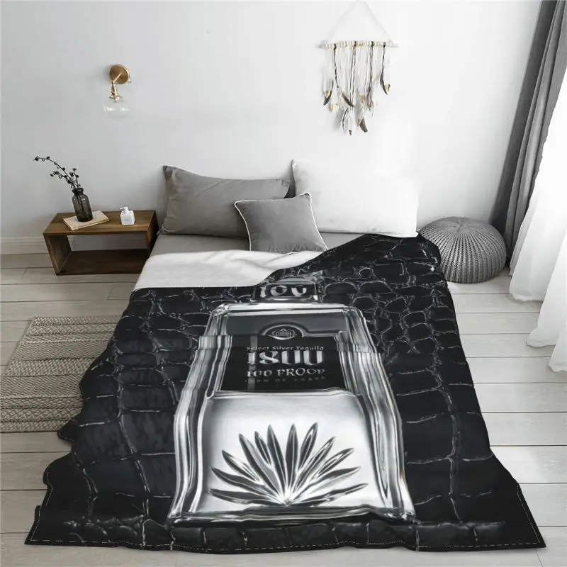 1800 100 Proof Tequila Select Silver Agave Blanket Winter On Couch Super Soft Skin Friendly For Sofa Bedroom