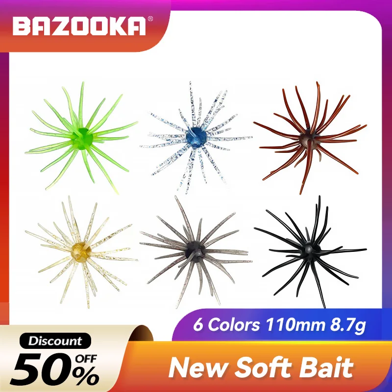 

Bazooka Fishing Lure soft bait, sea urchin float,wild fishing, competitive fishing, sea bass, mandarin fish water gall ball