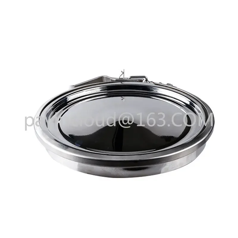 Clamp Manhole 304 Stainless Steel Quick-Opening Atmospheric Pressure Open Flat Milk Bucket Turnover Hopper Powder