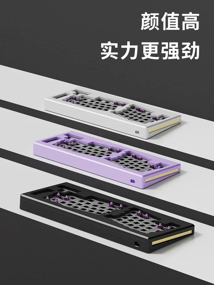 Imagem -03 - Alice Wired Aluminum Alloy Gaming Keyboard Kit Rgb Teclados Hot-swap Gasket Teclado Mecânico Personalizado Presente Monsgeek-m6