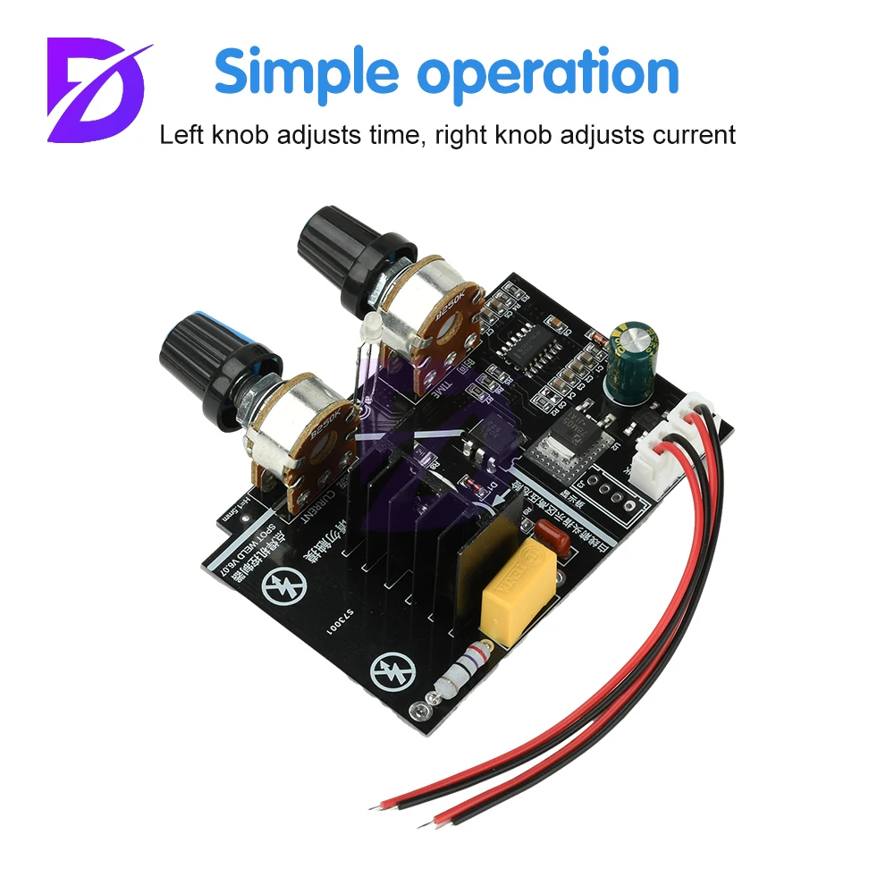 40A Spot Welder Control Board Adjustable Time and Current Solid-State Relay Control Spot Welder Accessories