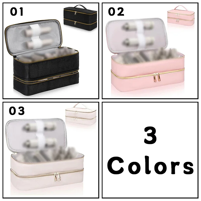 Double-Layer Waterproof Travel-Friendly Storage Organizer Bag for Hair Dryers & Curling Irons - Large Capacity Protective Case