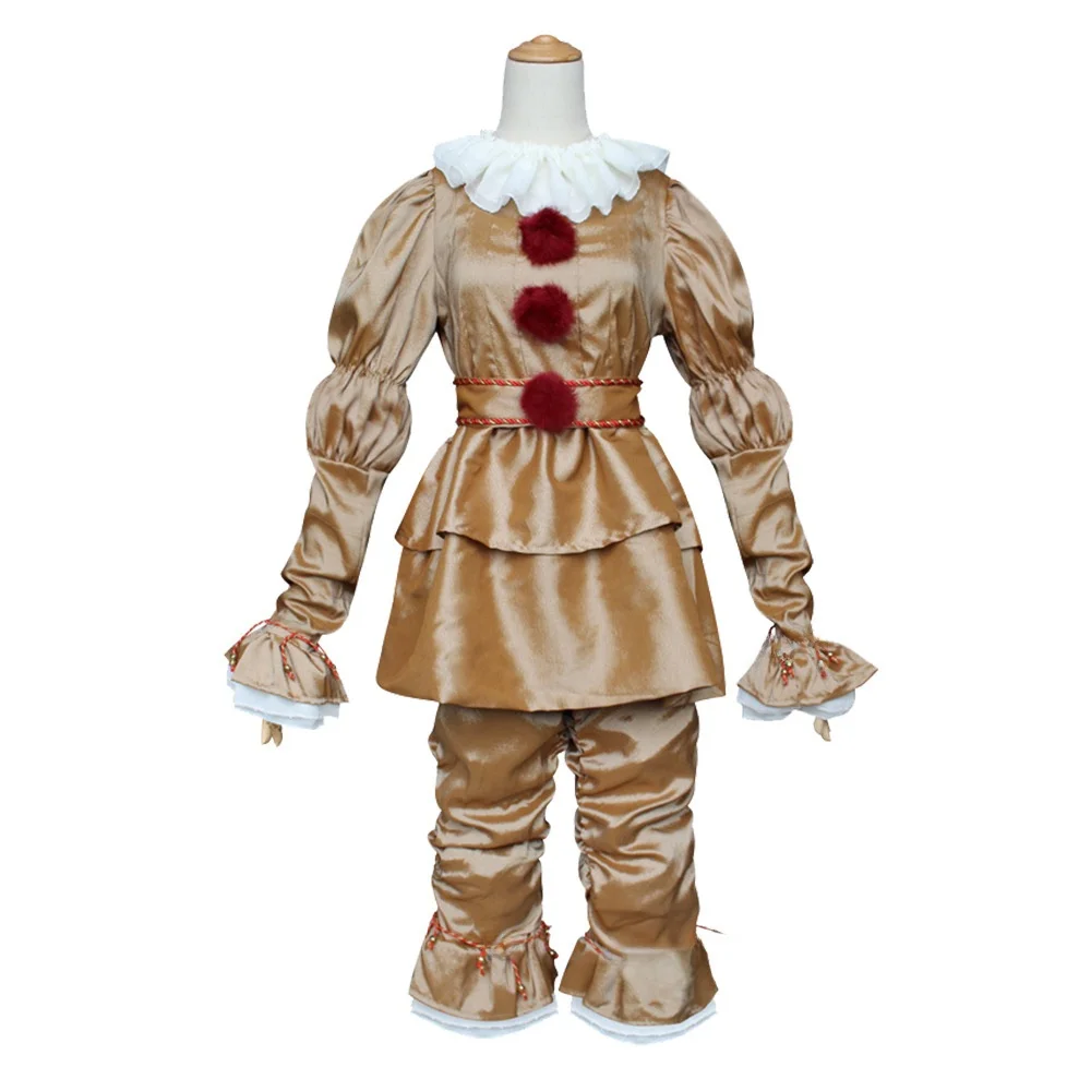 الكبار Pennywise تأثيري حلي أداء الهالوين البدلة مهرج يعود زي المرحلة الصينية التقليدية زي السيدات Fas...