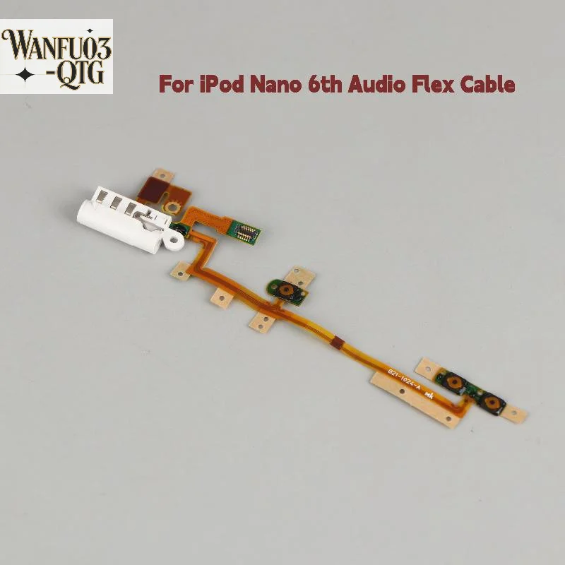 New Power Audio Jack Volume Button Flex Cable For IPod Nano 6 6th Gen White Replacement