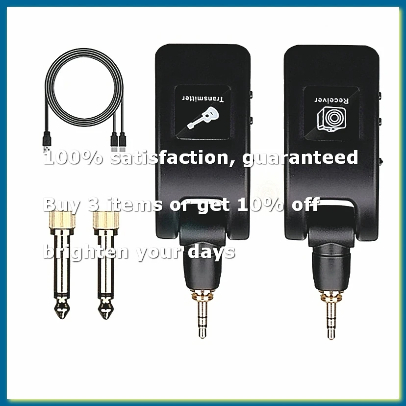 ●Guitar Wireless System Audio Transmitter Receiver USB Rechargeable Wireless System for Electric Guitar Bass