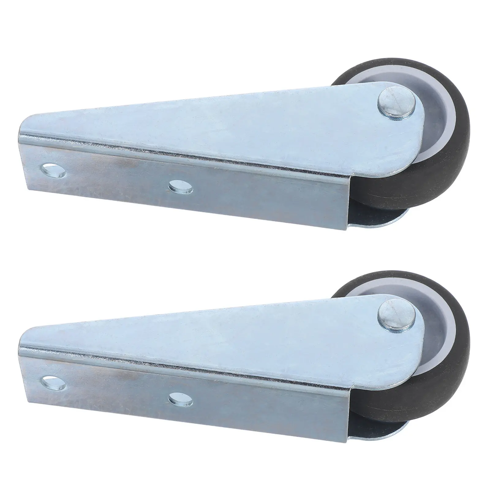 2Pcs Sliding Door Bottom Support Wheels Rubber Casters Side Mount Anti-Droop Roller Replacement Heavy Duty for Wood Doors