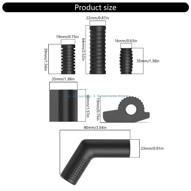 270E دراجة نارية الخلفية Footpegs لوحة مسند القدم غطاء مراتب مضاد للماء عالي الجودة عالميا لمعظم دراجة نارية نموذج شيفتر رافعة
