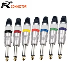 10PCS Microphone Mic Assembly Wire Connector Mono Sophomore Core 1/4