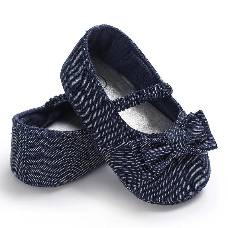 Newborns' Bow Shaped Walking Shoes For 1-18 Months Soft Soled Comfortable Princess Shoes Baby's First Choice For Walking