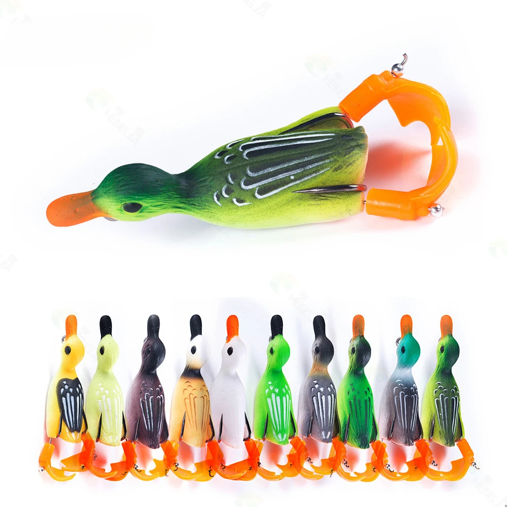 8.5cm 12g Topwater Fishing Lures Duck Double Leg Propeller Duckling Biomimetic Fake Bait Black Fish Frog Fish Bait