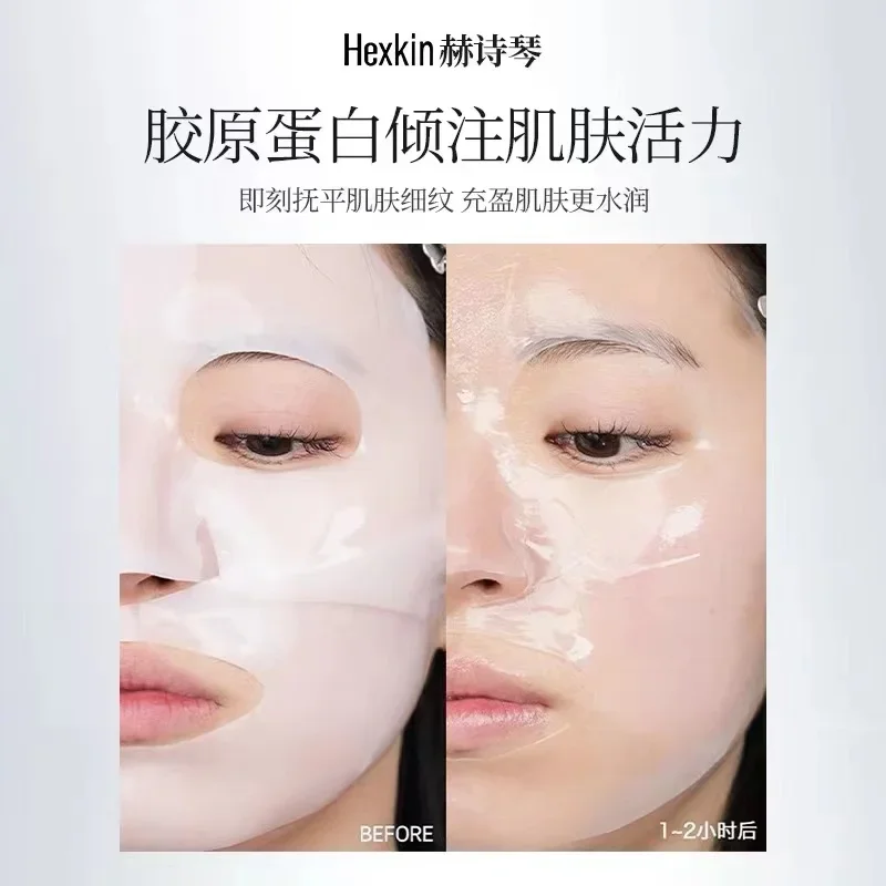 HEXKIN masker kolagen revitalisasi, perawatan kulit Korea pelembap Protein mengencangkan Anti keriput hidrasi Anti Penuaan memutihkan