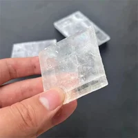 Wholesale Clear Optical Calcite Raw Cube Iceland Spar Slab Natural Stone Energy Rough Crystal Minerals Healing Stones Witchcraft 5