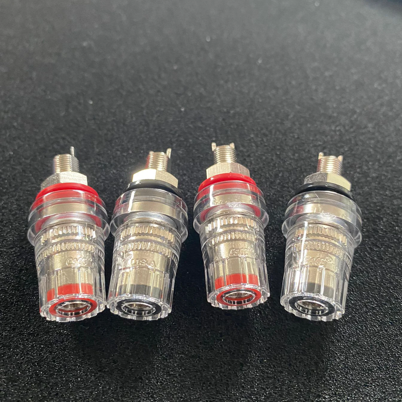 Pos pengikat pendek berlapis perak AG gaya CMC hifi, soket steker pisang, tiang pengikat konektor Terminal Speaker DIY