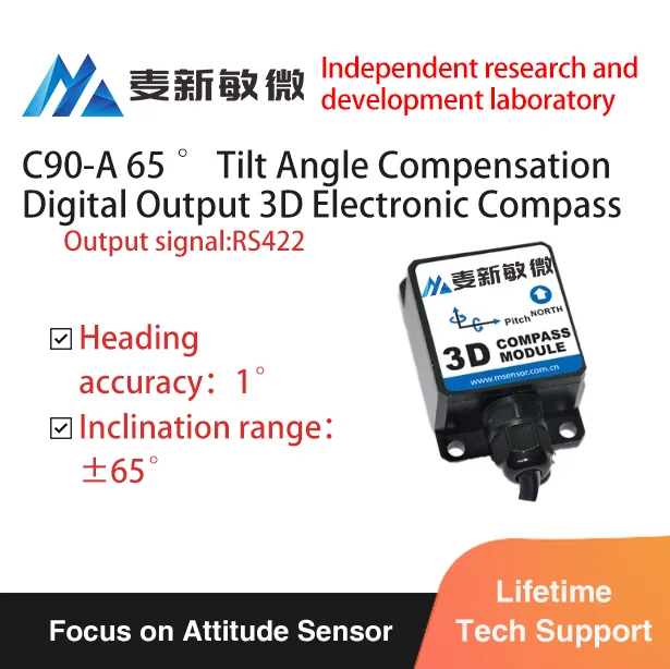 Brújula electrónica MEMS 3D de alta precisión compensada