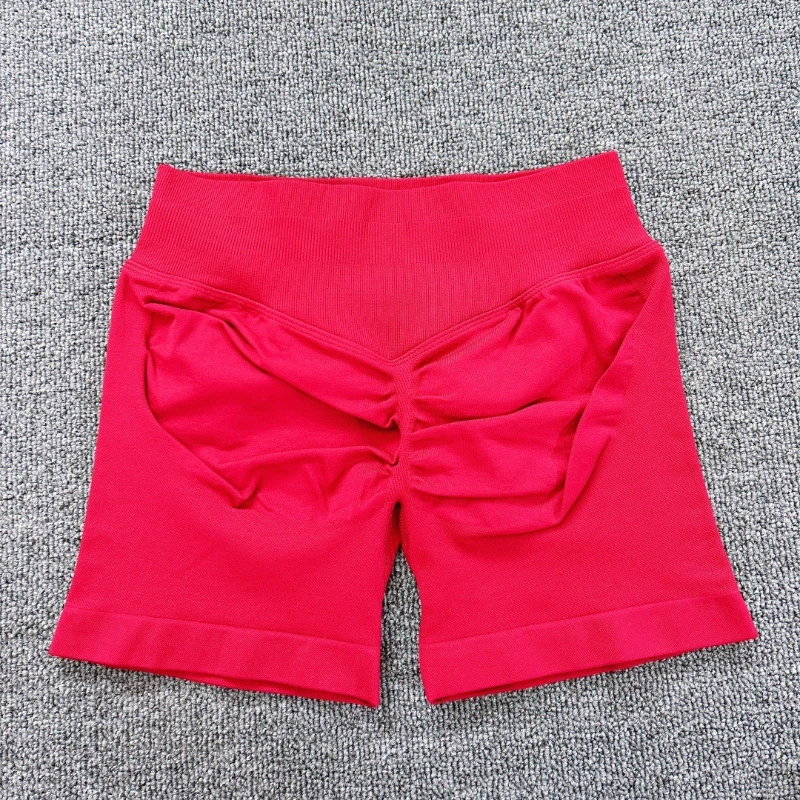 

Gym Summer Women's Yoga Exercise Shorts Seamless High Waist Hip Tight Solid Color Shorts Yoga Exercise Leggings 2025 Wholesale