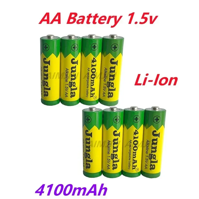 2024 Hot selling item Batterie alcaline Rechargeable 1.5V AA 4100 mAh for pour lampe Led, Mp3, nouveauté Replace battery 4-20pcs