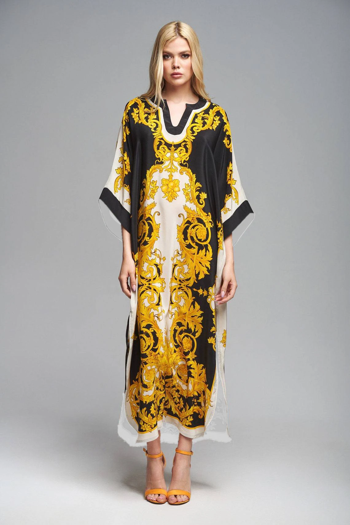 Sukienki kaftan dla kobiet plus size, narzutki na strój kąpielowy, kaftany maxi, sukienki plażowe