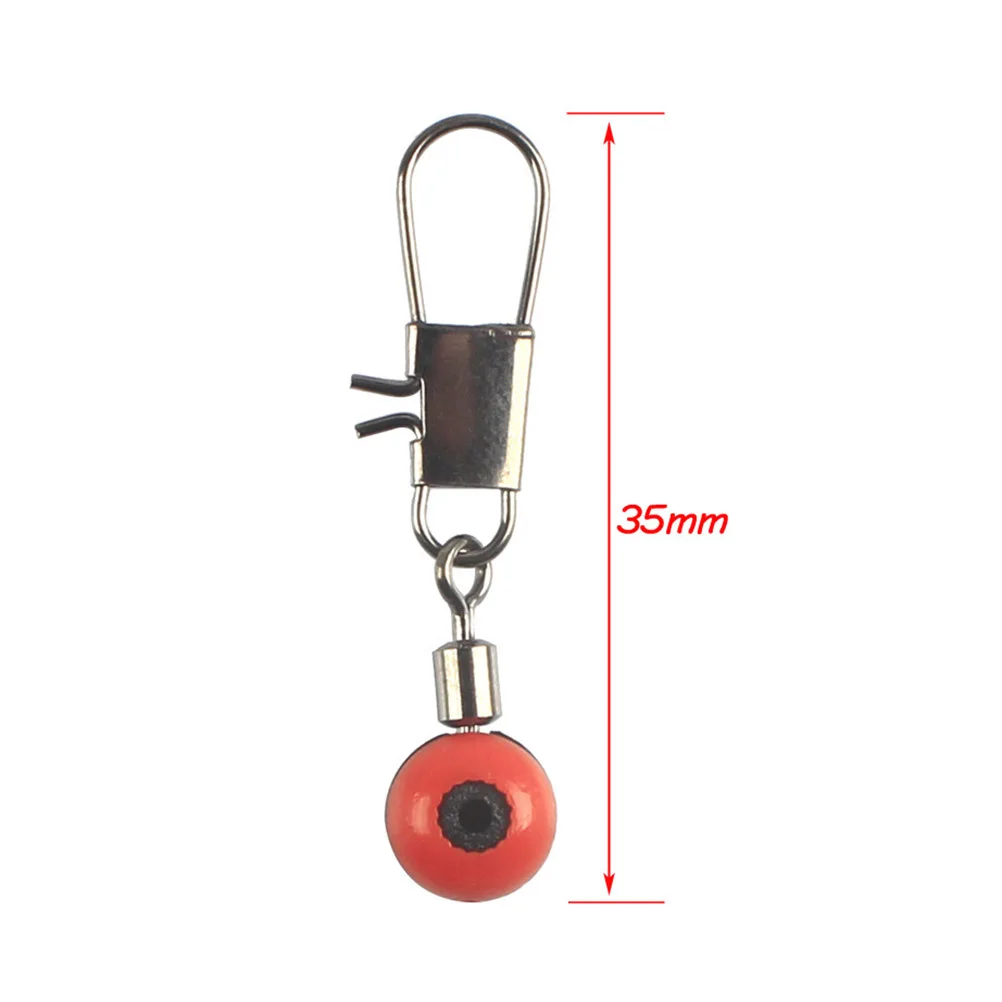 

50pcs Stainless Steel Fishing Connectors Space Bean Float Bobber Swivels Rod Guides Deep Water Angling Durable Replacement Buoy