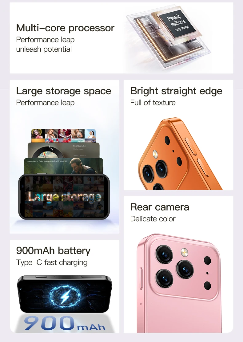 SOYES I17 Mini 3G Smartphone 3.0" HD Display 2GB RAM 16GB ROM Dual SIM 5MP Camera Type-C Small Android Mobile Phone Face Unlock