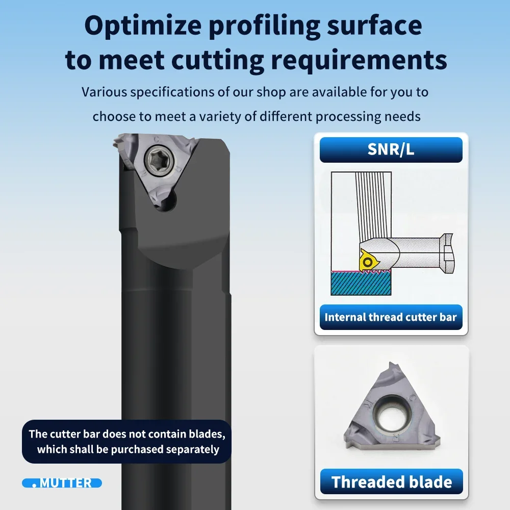 TAOPU Internal Thread Turning Tool Holder SNR0013M16 SNR0014M16 SNR0016Q16 SNR0020R16 SNR0025S16