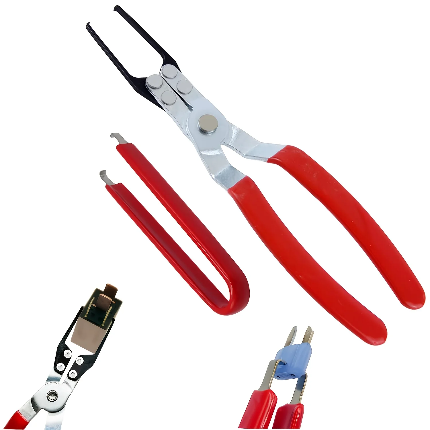 2Pcs Relay Puller Pliers Relay and Fuse Remover Tool, Automotive Relay FMM Fuses Puller ,Vehicle Battery Terminal Wiper Remover