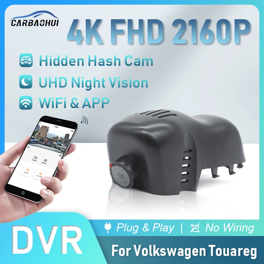 

Car DVR 4K 2160P Dash Cam Camera Wifi Video Recorder For Volkswagen VW Tuareg Toureg Touareg FL NF CR 7P R Edition X V6 V8 R50