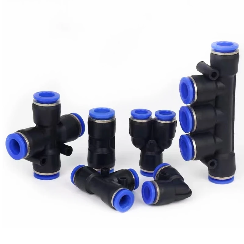 1PC 4/6/8/10/12/14/16mm Pneumatic Fittings Tube Connectors PY/PU/PV/PE/PK/HVFF Series Air Water Pipe Push In Hose Quick Couping