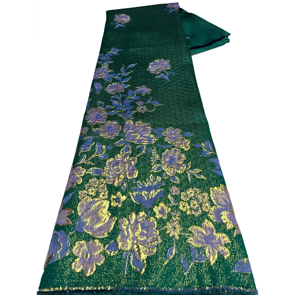 

Latest Brocade Fabrics 2025 High Quality 5 Yards Green French Lace Fabrics Hot Sale Lace Embroidery Jacquard Tissue Sewing