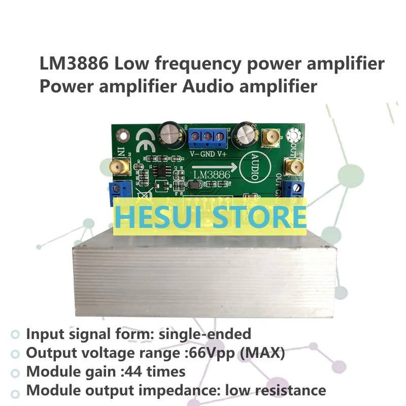 LM3886 Power amplifier Audio amplifier OPA445 High voltage version