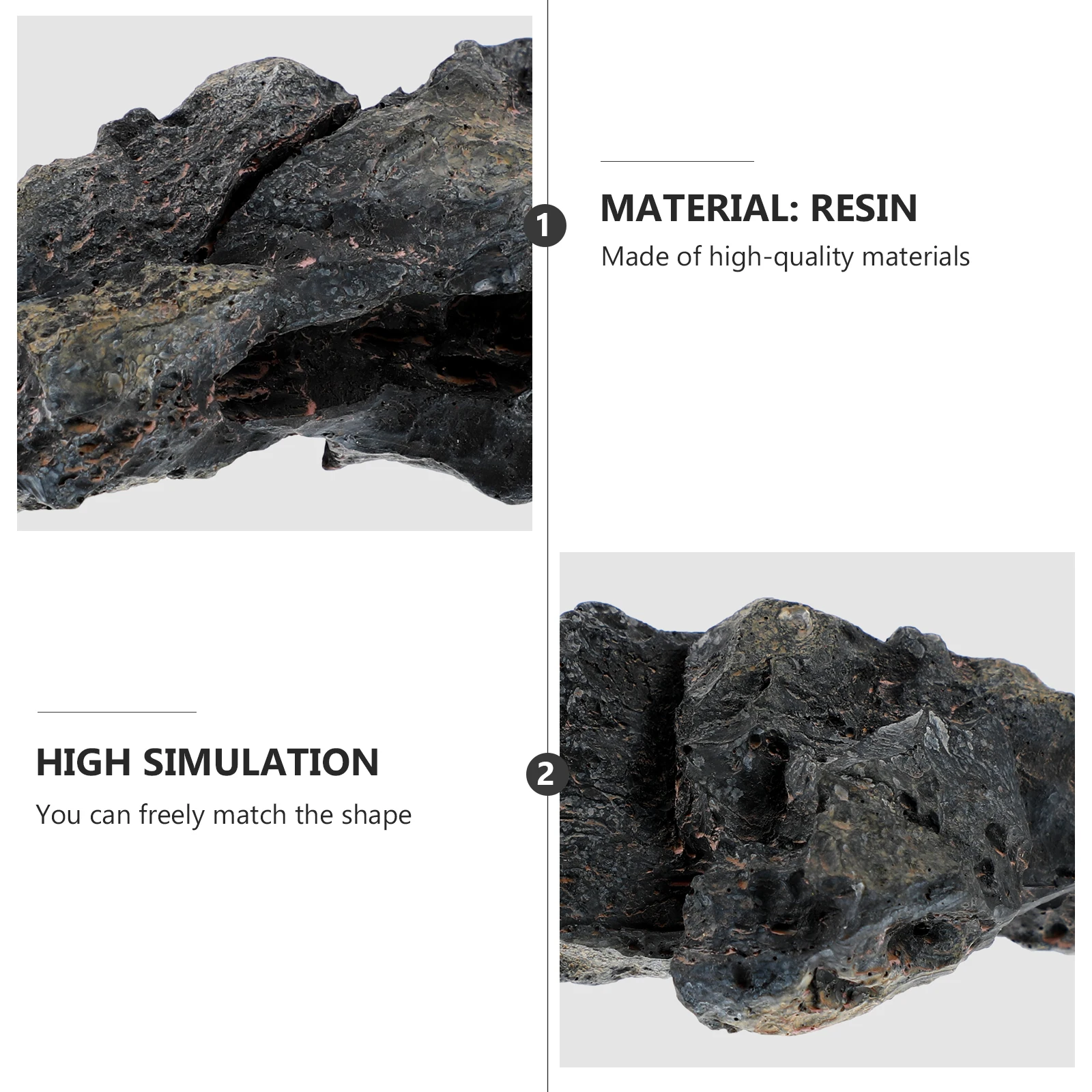 

Fish Tank Stone Resin Simulation Ornament Natural Aquarium Landscape Decoration Realistic Stone Decor Safe for