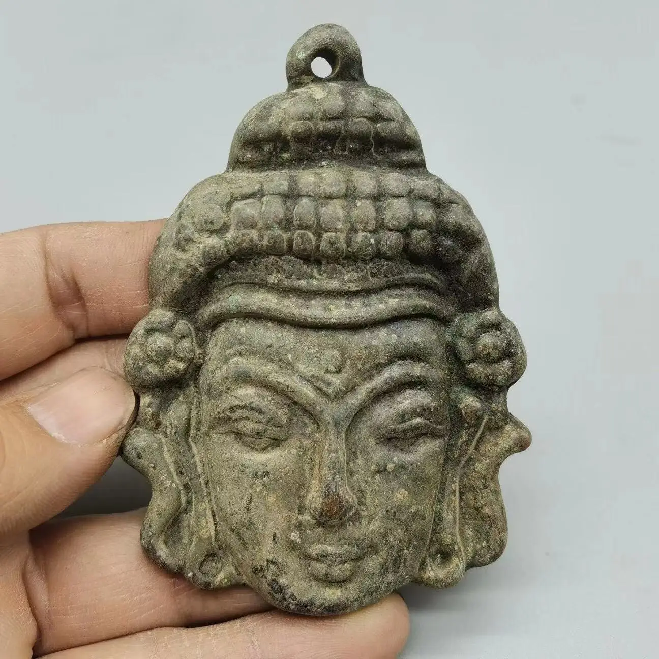 

Antique miscellaneous bronze ware, bronze ware, Buddha head, bronze plaque, copper ware, Buddha statue, handicraft