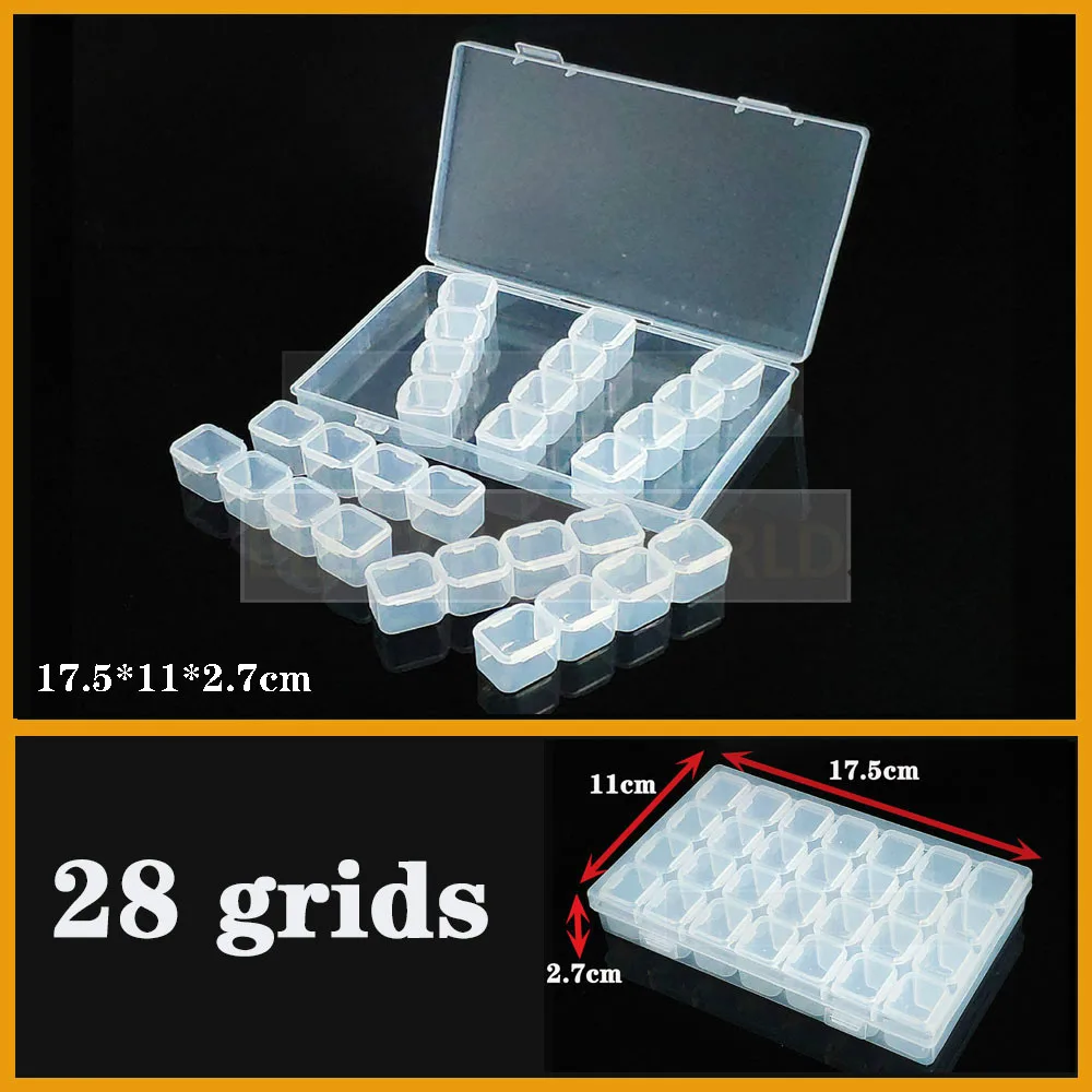 28 Separate grids Plastic Container Plastic Box Practical Adjustable Compartment bead storage case Screw Holder Case Organizer