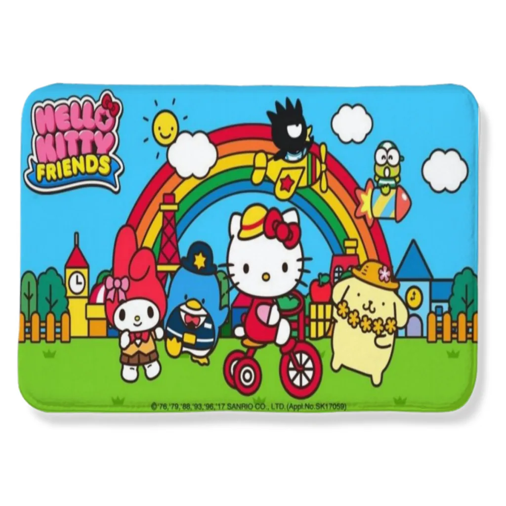 Cute Comic Anime Hello Kitty Kawaii Large Size Living Room Rug Light Luxury Sofa Floor Mat Full Shop Home Room Bedroom