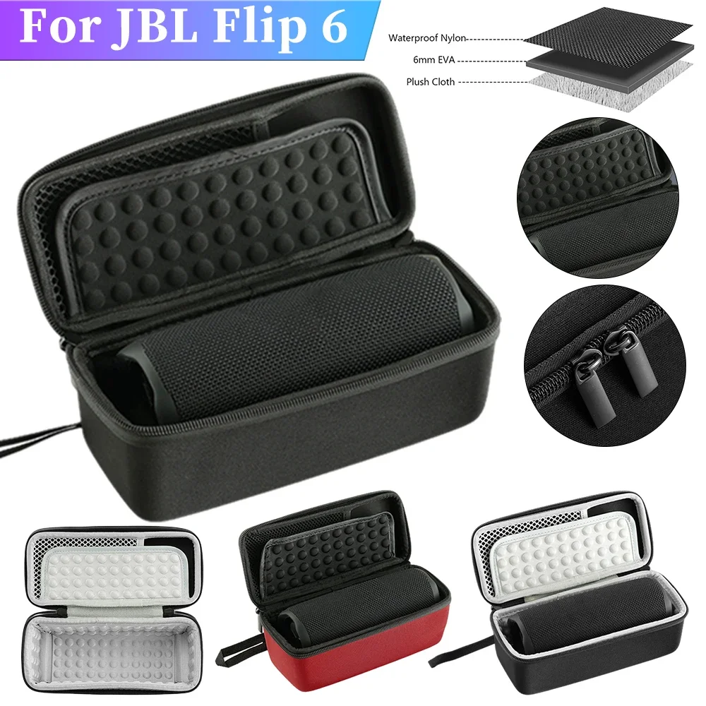 Bolsa de almacenamiento para Altavoz Bluetooth inalámbrico JBL Flip6, Estuche de transporte duro EVA, caja protectora de viaje portátil para accesorios JBL