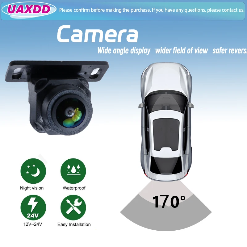 720P/1080P Lens Universal Rear‑Mount Rearview Camera 170°Wide Angle IP67 Waterproof 3D Night‑View Imaging for Parking Assistance