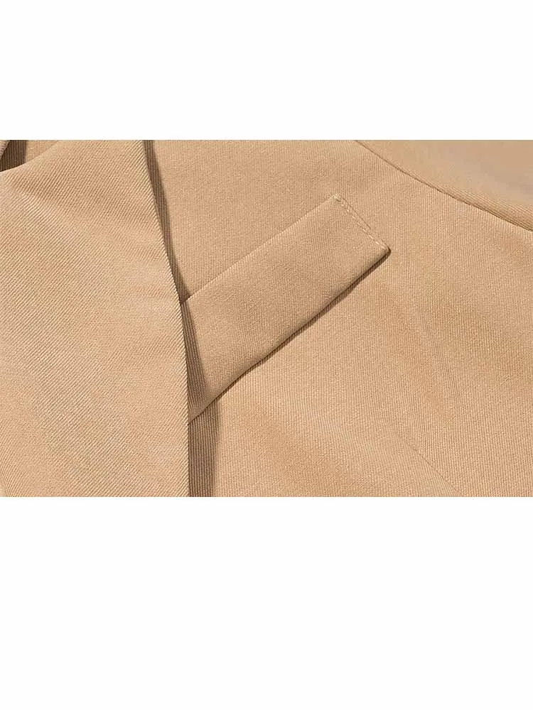 HH レディース 春先ファッション 快適な長袖 ラペル シングルブレスト ルーズ ロングコート 女性用 カジュアル 通勤コート