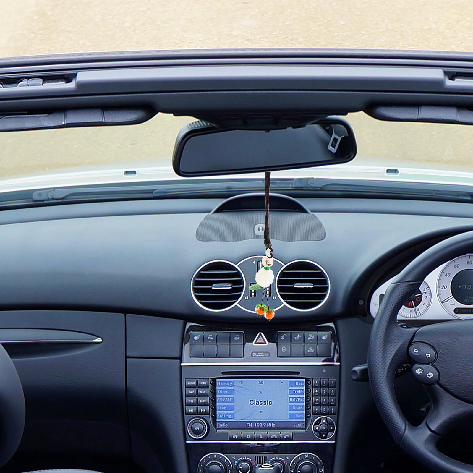 

Elegant Feng Shui Car Pendant for Rearview Mirror Hang Decor with Chinese Luck Symbol Car Interior Accessory for Women Wealth