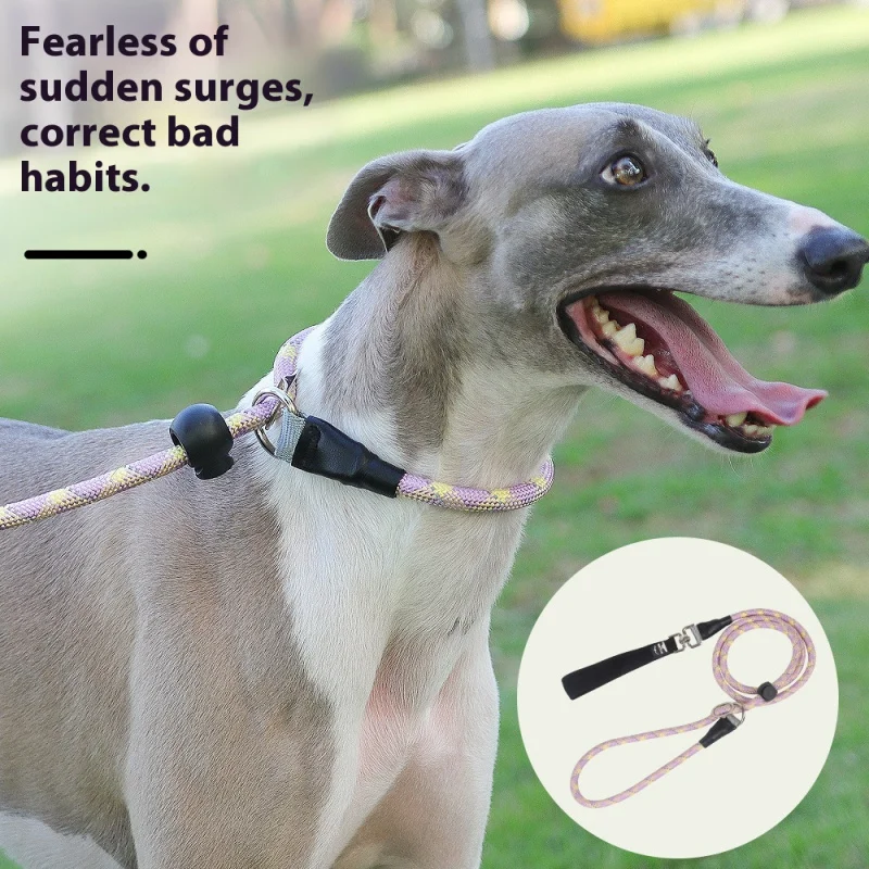 

Anti-Pull Chain Leash - Reflective Martingale Collar with Breathable Mesh, All-in-One No Tangle Design for Dog Training