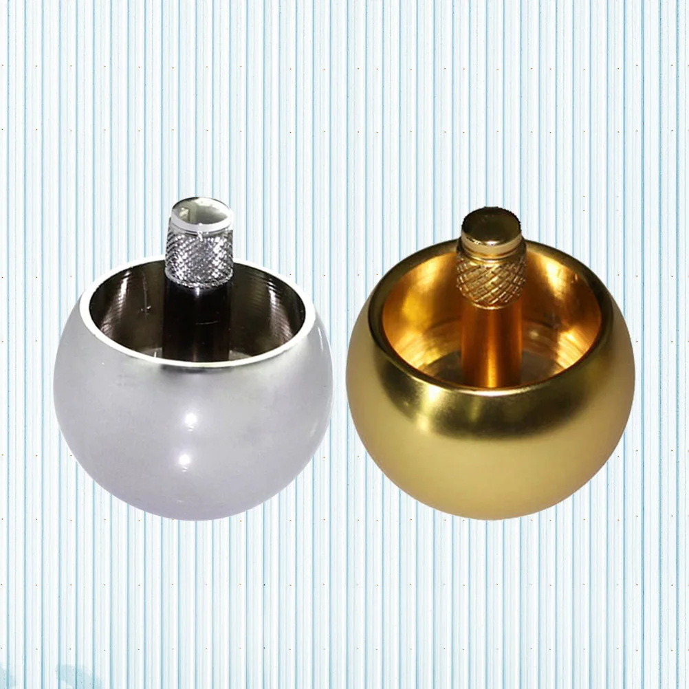 

2pcs Mushroom Head Metal Gyros Automatic Spinning For Kids Educational Stress Relief Fun Rotating Gift Silver Gold