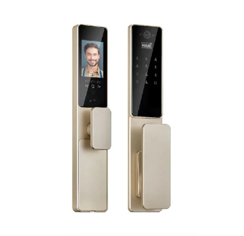 Tuya WiFi Full Automatic Smart Lock Fingerprint Password Card Unlock with Cat Eye for Home Apartment Office