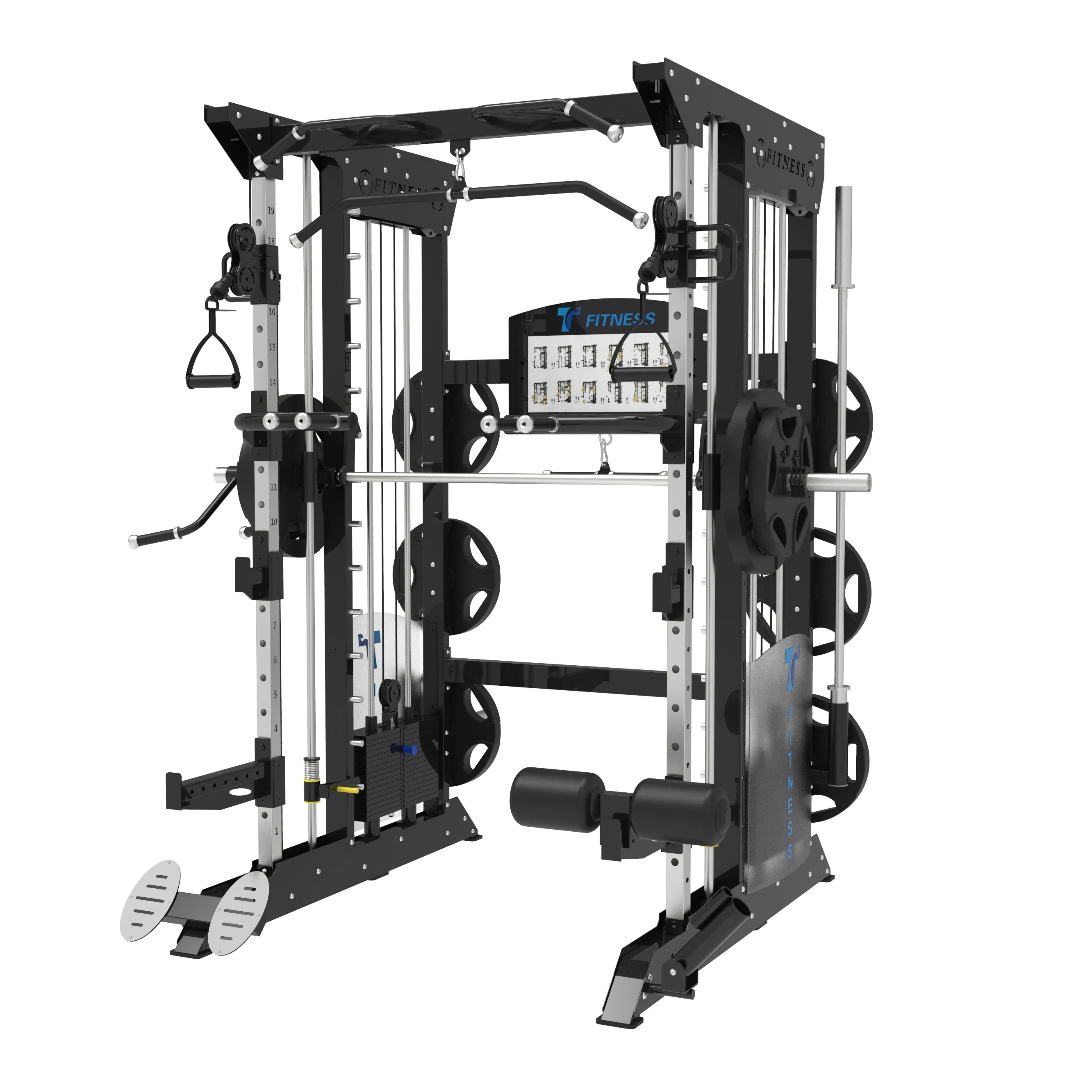 Factory Directly Sale Commercial Gym Multi function Equipment Smith Machine with adjustable bench