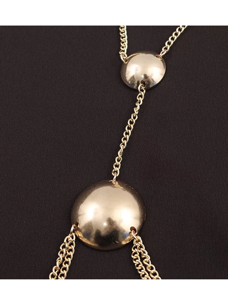 Mulheres sexy vestido longo 2025 novo sem mangas sem costas corrente de metal decoração vestidos longos 2025 feminino verão elegante vestido de festa