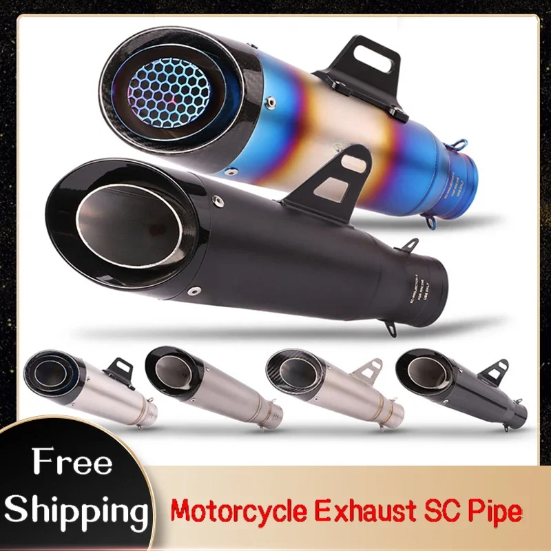 Universal Motorcycle Exhaust SC Pipe Escape Motorcycle DB Killer GP-Project for YZF R6 R15 R3 MT07 ZX6r Z800 Z900 MT09 FZ09 Z400