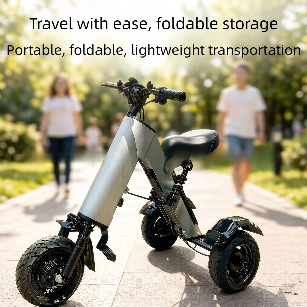 Lightweight 17.5KG Portable Folding Electric Tricycle 3Step Fold Design 25KM/H Speed 15° Climbing Adult Mobility Scooter Battery