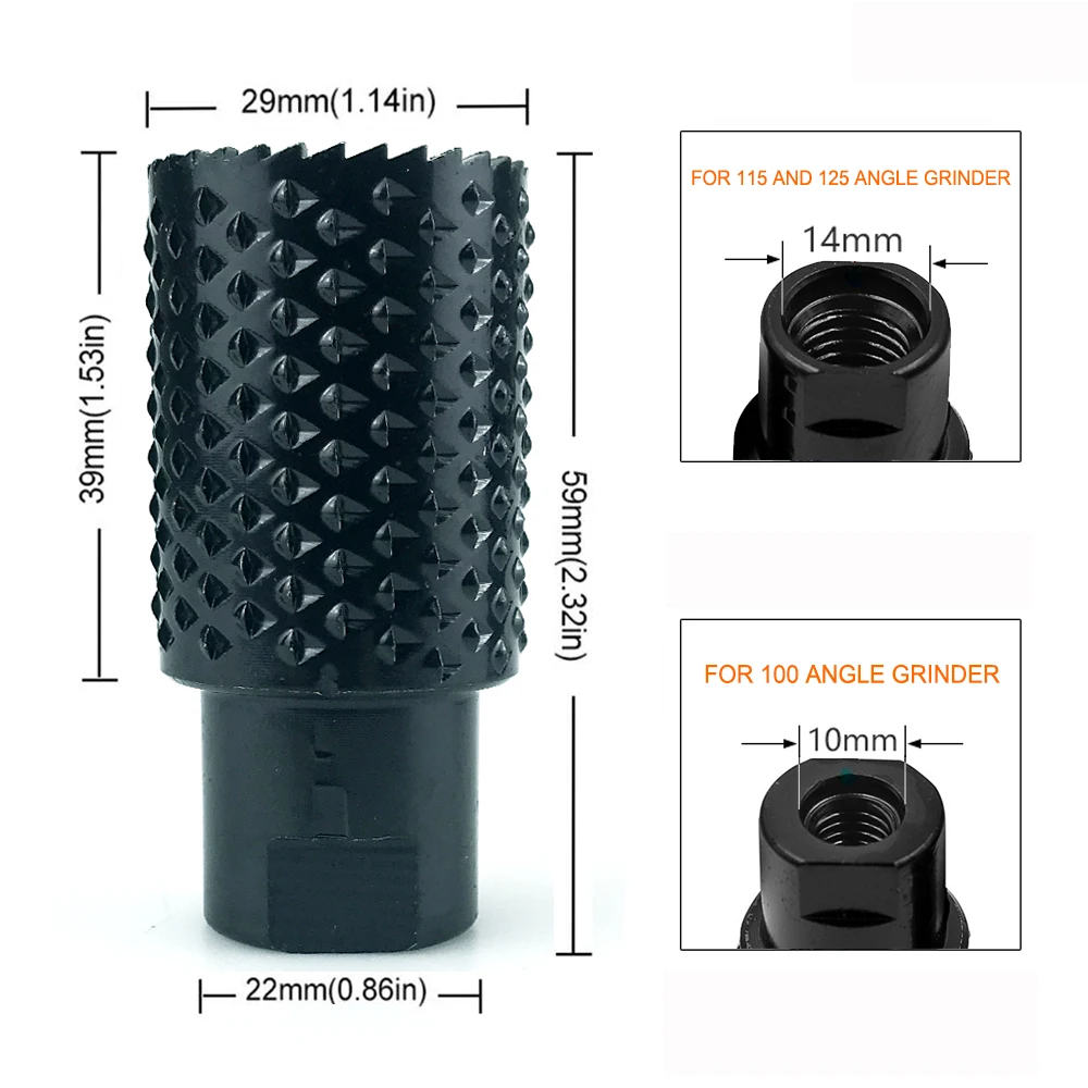 عرموش دوارة لطاحونة الزوايا 100/125 نوع M10 M14 ملف نحت الخشب طحن الأزيز الرملي القرص رئيس جلخ #6