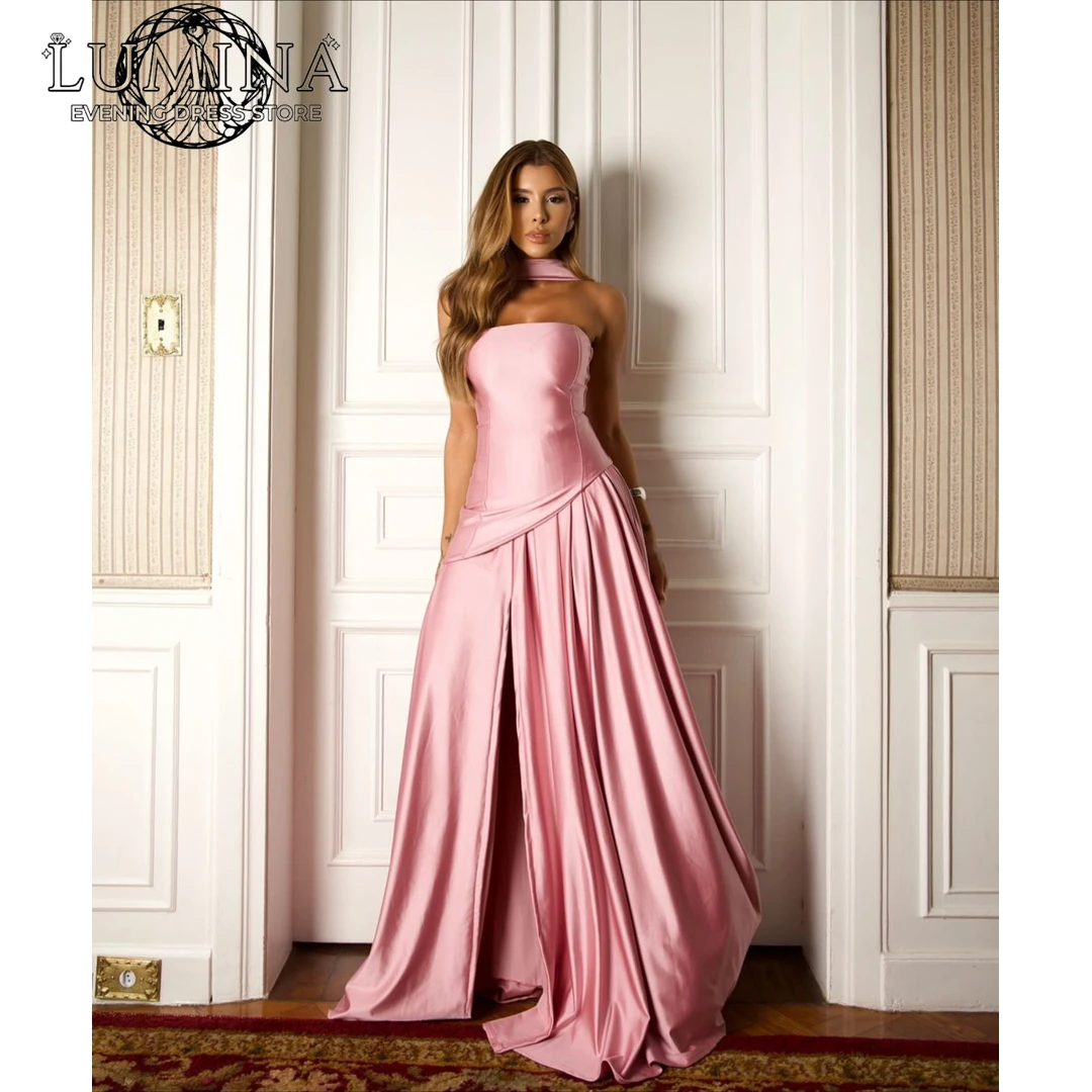 

Lumina Line A Arabic Evening Dress Luxury Women's Elegant Party Dress Brand Dresses for Special Occasions Tube Top Custom Made
