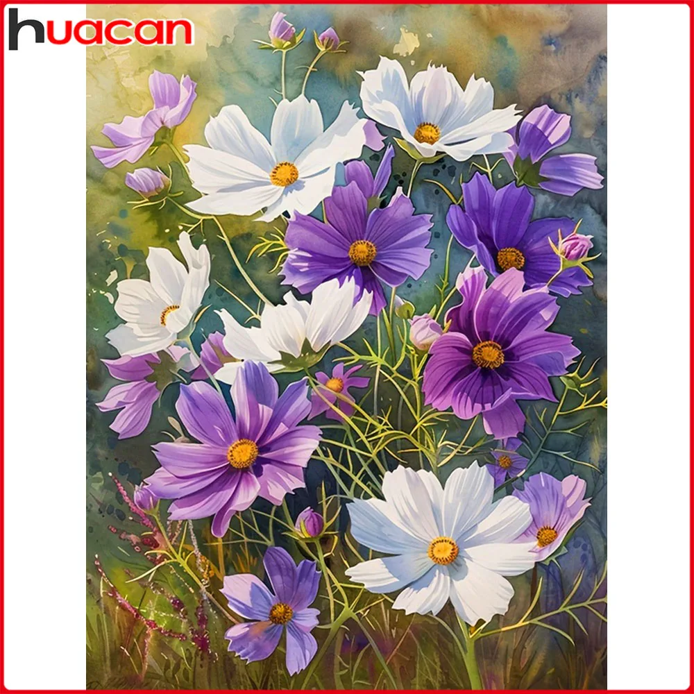 Huacan Vollquadratische und Runde 5D DIY Diamantmalerei Gänseblümchen Diamantstickerei Blume Neu 2026 Wanddekoration