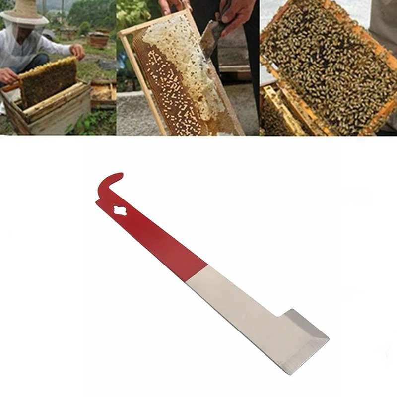 Beekeeping Tools Stainless Steel Curved Tail Scraper Practical Durable Agricultural J-type Pig Tail Beehive Scraper