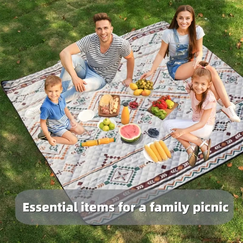 

2x2 м уличный портативный складной коврик для пикника, кемпинга, лужайки, пляжа, утолщенный водонепроницаемый влагостойкий коврик, внутренняя подкладка для палатки