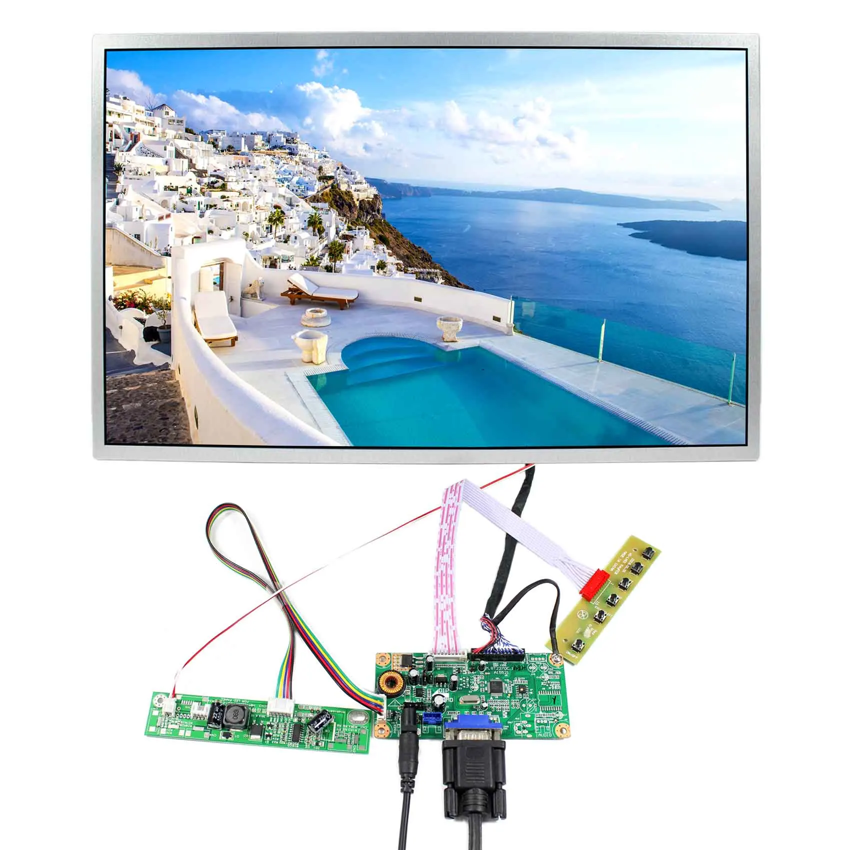 VGA LCD Controller Board with M190CGE CCFL LVDS LCD Screen 19